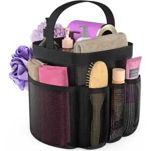 Mesh Shower Caddy Portable with 8 Upgraded Deeper Pockets, Hanging Caddy Dorm Basket, Quick Dry Shower Bag