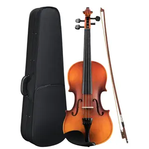 4/4 Full Size Acoustic Violin Starter Kit for Adults & Students - With Case, Shoulder Rest & Finger Guides