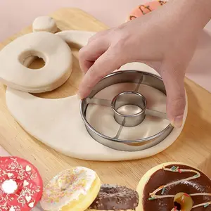 Stainless Steel Donut Cutter, Doughnut Pastry Cutter, Doughnut Desserts Bread Cutter Maker, Cake Decorating Tool, Kitchen Baking Supplies, Baking Utensils Supplies, Baking Tools