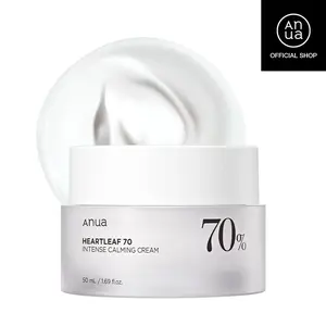[Anua] Heartleaf 70 Intense Calming Cream 1.69 fl.oz. (50ml) ｜Korean skin care, Moisturizer for Winter, Sensitive Skin, skincare comfort