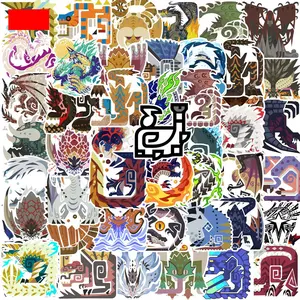 2 sets/108pcs pieces of Monster Hunter Story Decorative PVC Waterproof Durable Adhesive stickers for water bottles, computers, laptops, books, notebooks, luggage, refrigerator decoration