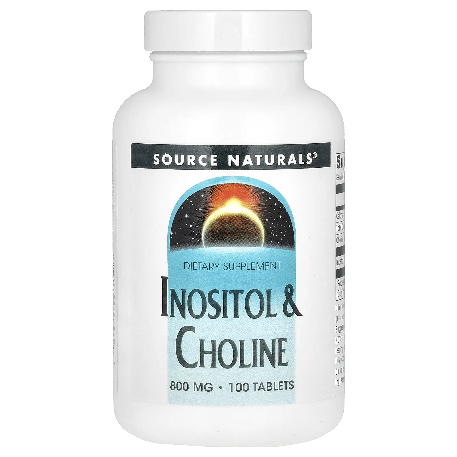 Source Naturals Inositol & Choline, 100 Tablets