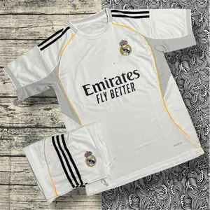 Real Madrid Home Football Kit 2025/2026 – Premium Polyester Fabric, Match-Fit Cut