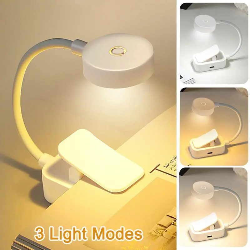 Clip-on Rechargeable Outdoor Portable LED Book Light - Solar-Powered, 3 Brightness Levels, Eye Protection, 70H Runtime, Lightweight, Adjustable TPU Tripod for Bedtime Reading, Travel (for Bookworms)