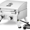 ROVSUN 20000 BTU Stainless Steel Propane Gas Grill with Ignition, 2/3 Burner Portable Tabletop Grill with Folding Legs & Lockable Lid for Outdoor Patio Garden BBQ Picnic RV Tailgating Camping Cooking