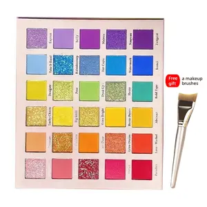 Highly Pigmented Waterproof Eyeshadow,Vivid Colors,30 Vibrant Color Makeup Eyeshadow Palette,Affordable Eye shadow Palettes, Matteand Glitter Eye Shadows Palette, Gradient Multicolor Eye Makeup, Duochrome Palette, Perfect for Any Style,Long-Lasting