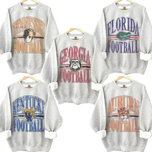 Vintage All Team Football College ASH GREY Sweatshirt, Hometown Football Game Day Pullover, Vintage College Football Graphic
