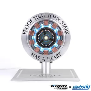 Marvel Iron Man Arc Reactor Wireless Charger Exclusive power on sound effect/Standard power delivery 15W fast charging Electric lifting/Magnetic core/CNC aluminum alloy frame base Mecha-style design/Ambient lighting/Creative gifts