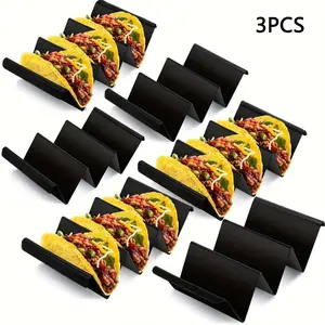 Taco Holders, Durable PP Material, Large Tray Plates Holds Up to 3 or 2 Tacos Each, Perfect for Restaurants & Home Use