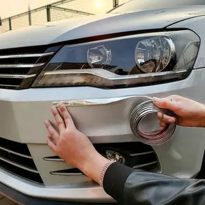 Add a Stylish Shine to Your Car Windows with Silver Plated Chrome Strips Vehicle Exterior Decoration