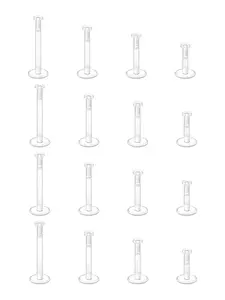 Clear Cartilage Earrings, Plastic Lip Studs, Plastic Piercing Studs Perfect for Surgery, Work, Sport for Women Men, 2024 New Style Body Jewelry for Party and Daily Use