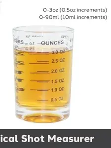 Measuring Shot Glass 3oz / 90ml with Measuring Lines, Jigger for Bartending, Shot Glass Measuring Cup for Ounces & Milliliters