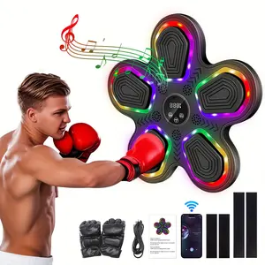 Upgraded Intelligent Music Boxing Machine, Wall Mounted Music Boxing Target With Boxing Gloves, Boxing Trainer, Music Boxing Game, Enhanced Reaction And Speed, Suitable For Home Indoor And Fitness Electronic Boxing Target Fitness Strikes, Gift Giving