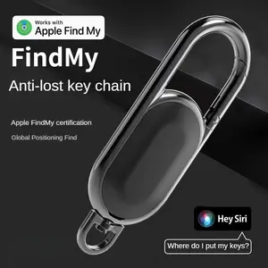 Keychain Heavy Duty Bottle Opener Carabiner for Luggage Kids Bags Rechargeable Black Smart Tag Travel Gadgets Positioning Function AirTag Holder