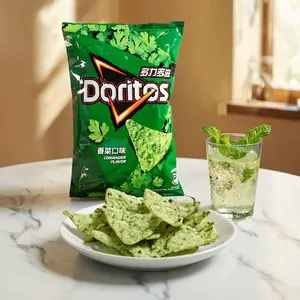 Doritos Cilantro Flavor Tortilla Chips - Taiwan Limited Edition "Weird Flavor!" Green Snacks, 68g