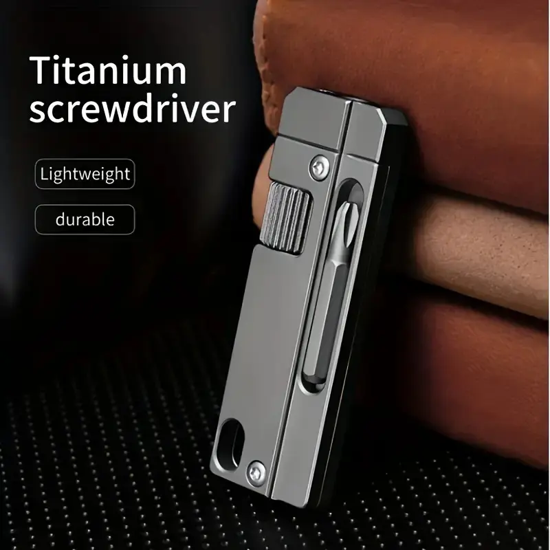 Titanium Alloy Multifunctional EDC Multitool - Portable Hand Tool with Screwdriver, Adjustable Hex Wrench, Compact Lightweight for Daily Maintenance, Outdoor Emergencies