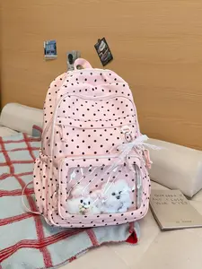 2026 New Cute Print Design Backpack, College Style Bow Detail Shoulder Bag, Student Bookbag, Sweet and Adorable Backpack, Harajuku Travel Ready Backpack, Trendy Backpack