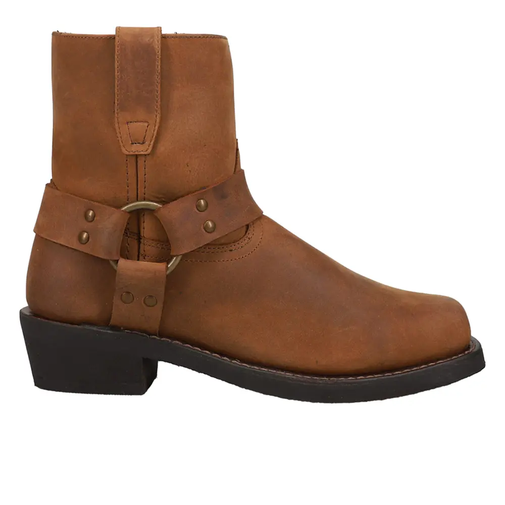 Dingo Mens Rev Up Motorcycle Casual Boots Ankle - Brown