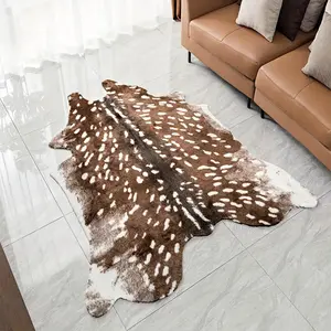 1 Animal Skin Creative Tapestry Tapestry Hanging Cloth Wall Wall Decoration Home Decoration Multifunctional Tapestry Imitation Wool (One Blanket Three Uses As Tapestry Carpet Cushion) - Sika Deer Mount Artwork Room fengshui ornament heal stone silk fake