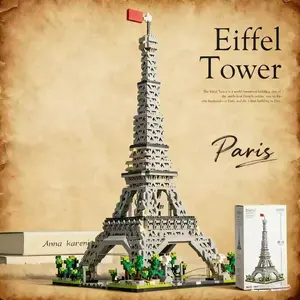 Paris Eiffel Tower Building Kit, DIY Model, Abs Plastic Blocks, Creative Construction Toy, Ideal for Holidays and Birthdays