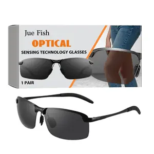 Jue-Fish Optical Sensing Technology Glasses, Indoor And Outdoor Universal UV Glasses Clear Vision And Non-Slip