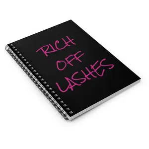 Lash Tech Spiral Notebook - Ruled Line, Lash Extension Appointment Planner, Eyelash Technician Journal, Makeup Artist Notepad, Beauty Salon