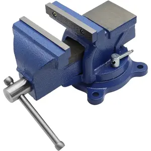 4" Bench Vise Ductile Cast Iron Bench Vise with 360? Flexible Swivel Locking Base Heavy Duty Home Work 4 Inch Bench Vice