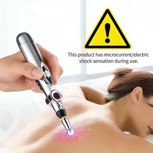 1pcs, Electric Stimulation Massage Pen with 2 Replaceable Heads, Body Relaxation & Sleep Aid Device, Battery Not Included