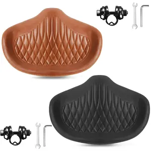 BUCKLOS Noseless Bike Seat for Comfort Men&Women Extra Wide Bicycle Seat Cushion Oversized Comfortabele Foam Padded Bike Saddle for Peloton Exercise Bike Ebike Cruiser Bikes bike parts Oversized SeatExercise Bike Exercise Bike, Memory Foam, 9.4X13 In tikt