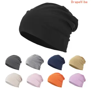 Lightweight Polyester Blend Beanie Unisex Elastic One Size Design Relaxed Daily Headwear Suitable For Sports And Casual Outfits