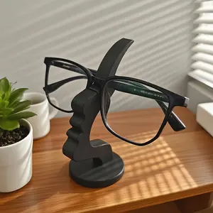 Artistic Eyeglass Storage Rack, Arc Design Anti-Slip, Simple Desktop Box, Protects Lenses, Suitable for Bedside Table/office