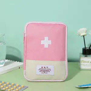 1Pc Home Medicine Storage Bag, First Aid Small Drug Box, Travel Outdoor Mini Portable Medical Emergency Kit, Essential Medication Organizer, Emergency Supplies