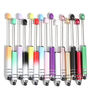 【P23】Multicolor beaded pen cute DIY touch screen stylus gift pen 5PCS