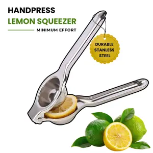Premium Stainless Steel Lemon Squeezer Heavy Duty Citrus Juicer for Lemon Lime Ergonomic Manual Hand Press with Non Slip Handle Durable Design