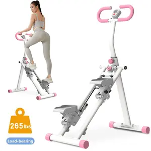 [Dufominc] 265lbs Stair Stepper Climber Machine with Adjustable Resistance & Handlebar - 196N Resistance Upgrade Vertical Climber Workout Machine for Full-Body Exercise Climber Fitness Equipment