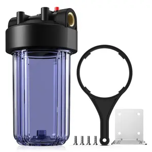 SimPure Whole House Water Big Filter Housing (DB10C) 10" x 4.5" for Whole Home Sediment Water Filter System 1" NPT Brass Port