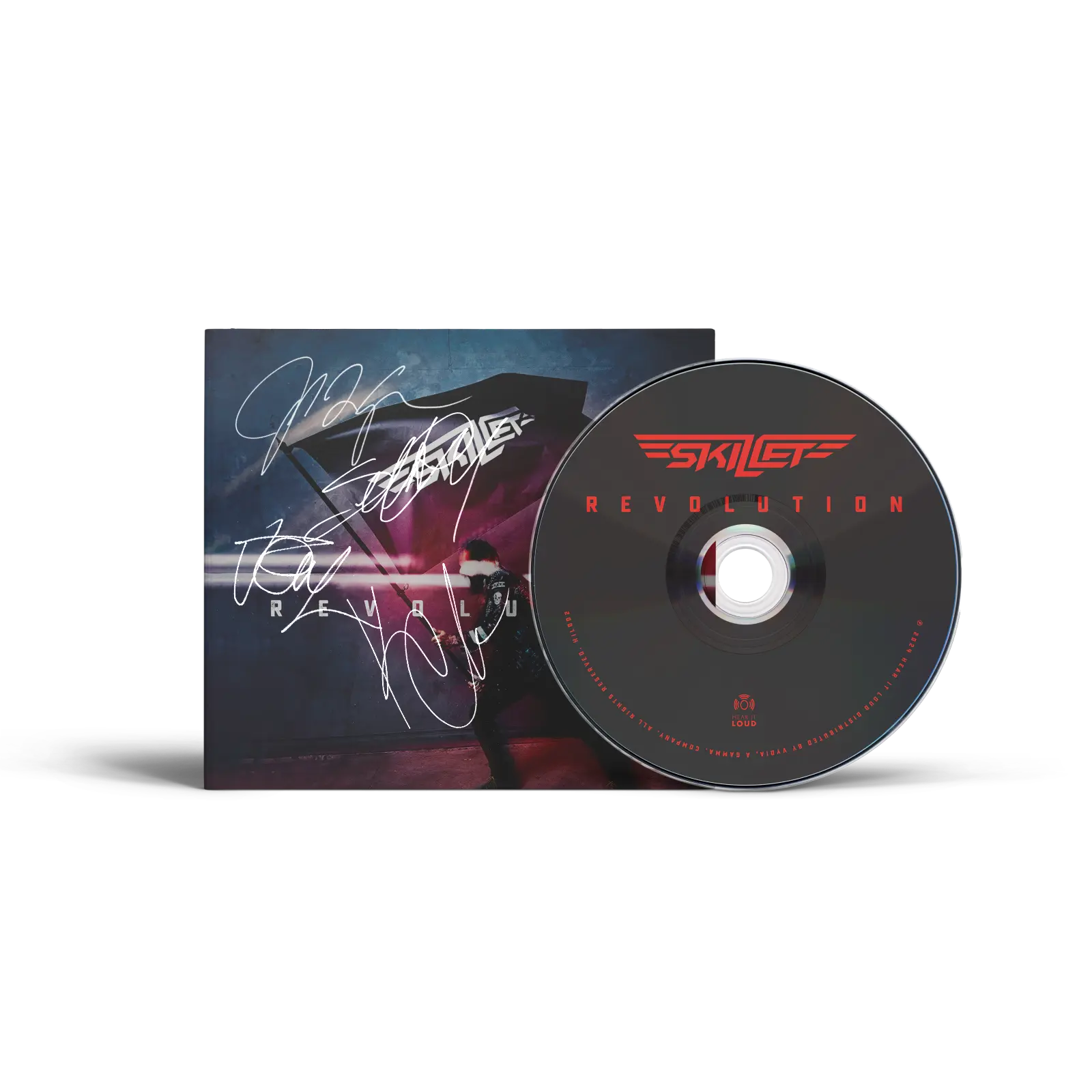 SKILLET REVOLUTION SIGNED CD - Autographed by Skillet Band Members