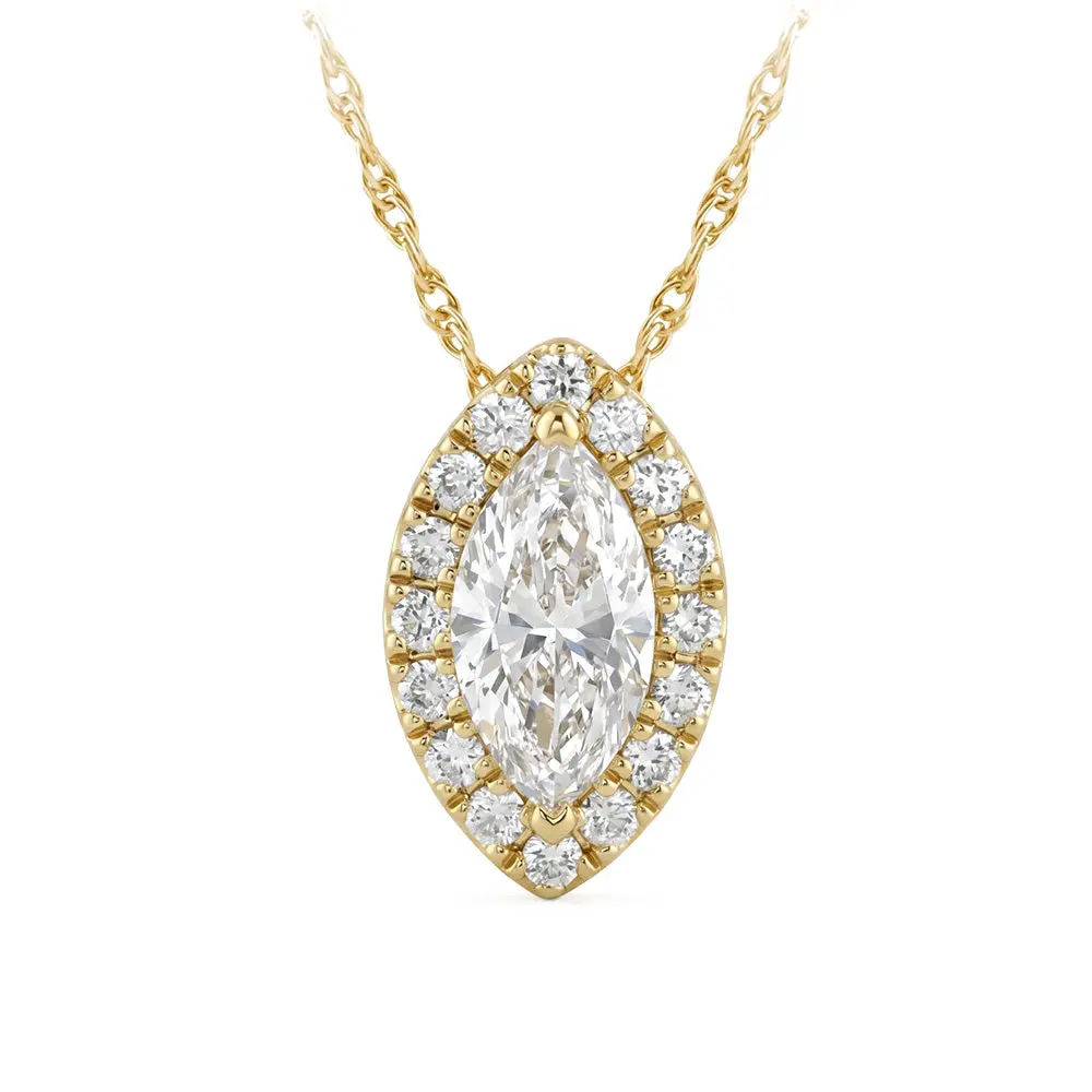 0.65ct 14K Yellow Gold Lab Grown Diamond Necklace 18"