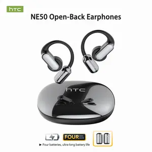 HTC NE50 True Wireless Open Earbuds (OWS), removable battery, long standby time, 134 language translation, Bluetooth 6.0, touch control, lightweight, built-in K microphone, supports music and calls