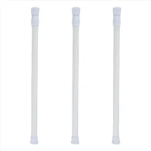 3 Pack Adjustable Extendable Small Tension Rod 11.8 inch to 19.7 inch, White