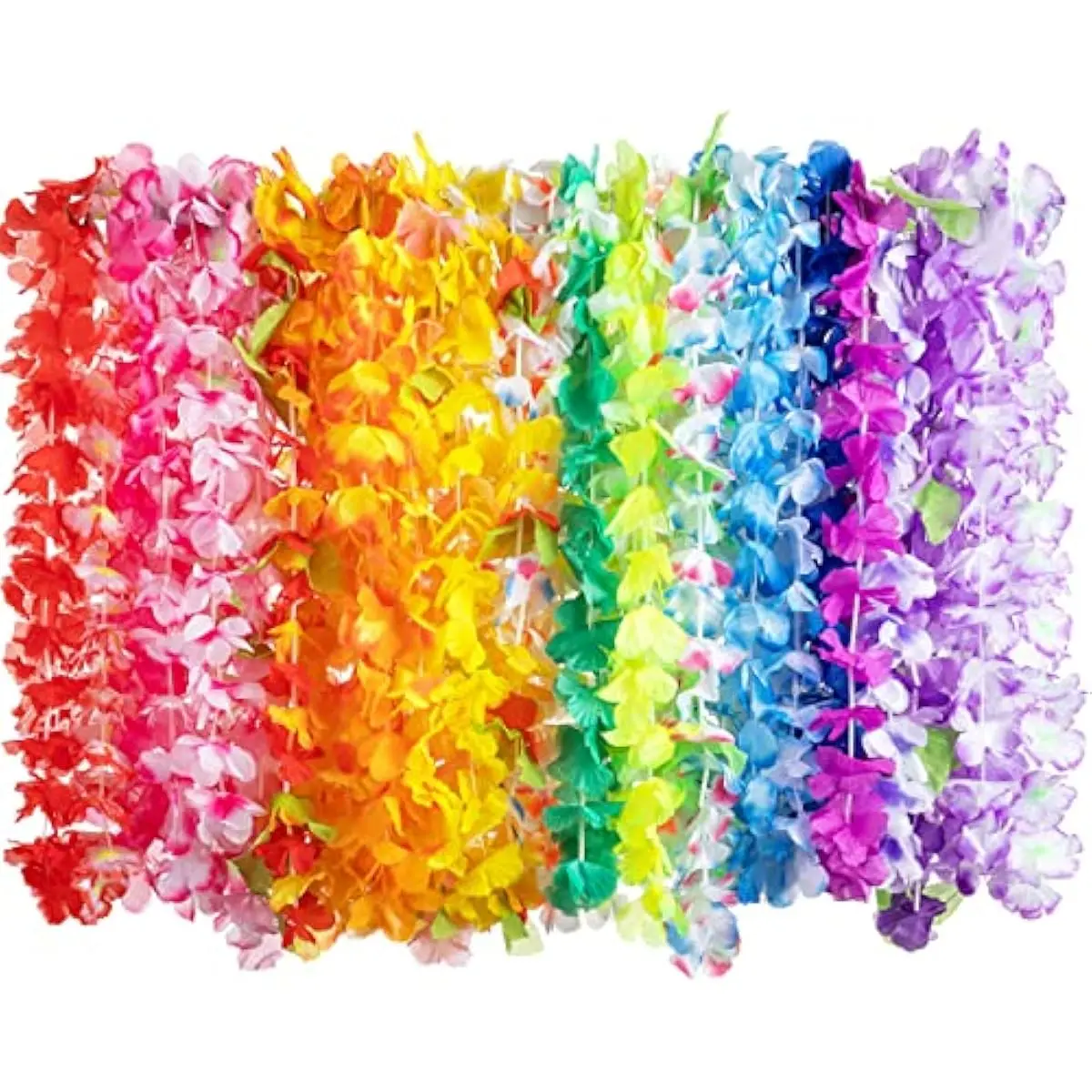 Toy 36 Counts Hawaiian Leis Bulk, Tropical Flower Lei Hawaiian Lei Beach Hawaii Luau Party Favors Decoration Birthday Party Supplies(3 Dozen)