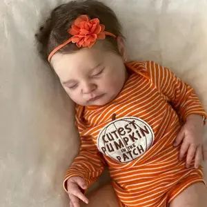 HATOY  50cm 20inch Soft Silicone Asleep Reborn Baby Art Baby Doll Toy For Girl Lifelike 3D Skin With Visible Veins Kid Gift Alive
