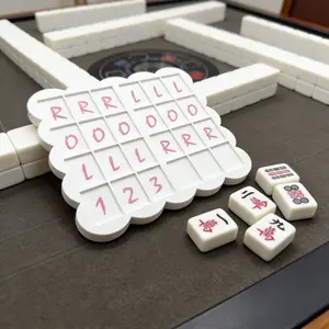 3D Printed American Mahjong Training Board with Scalloped Edge – Solo Practice for Charleston & Hand Games, Tile Accessory