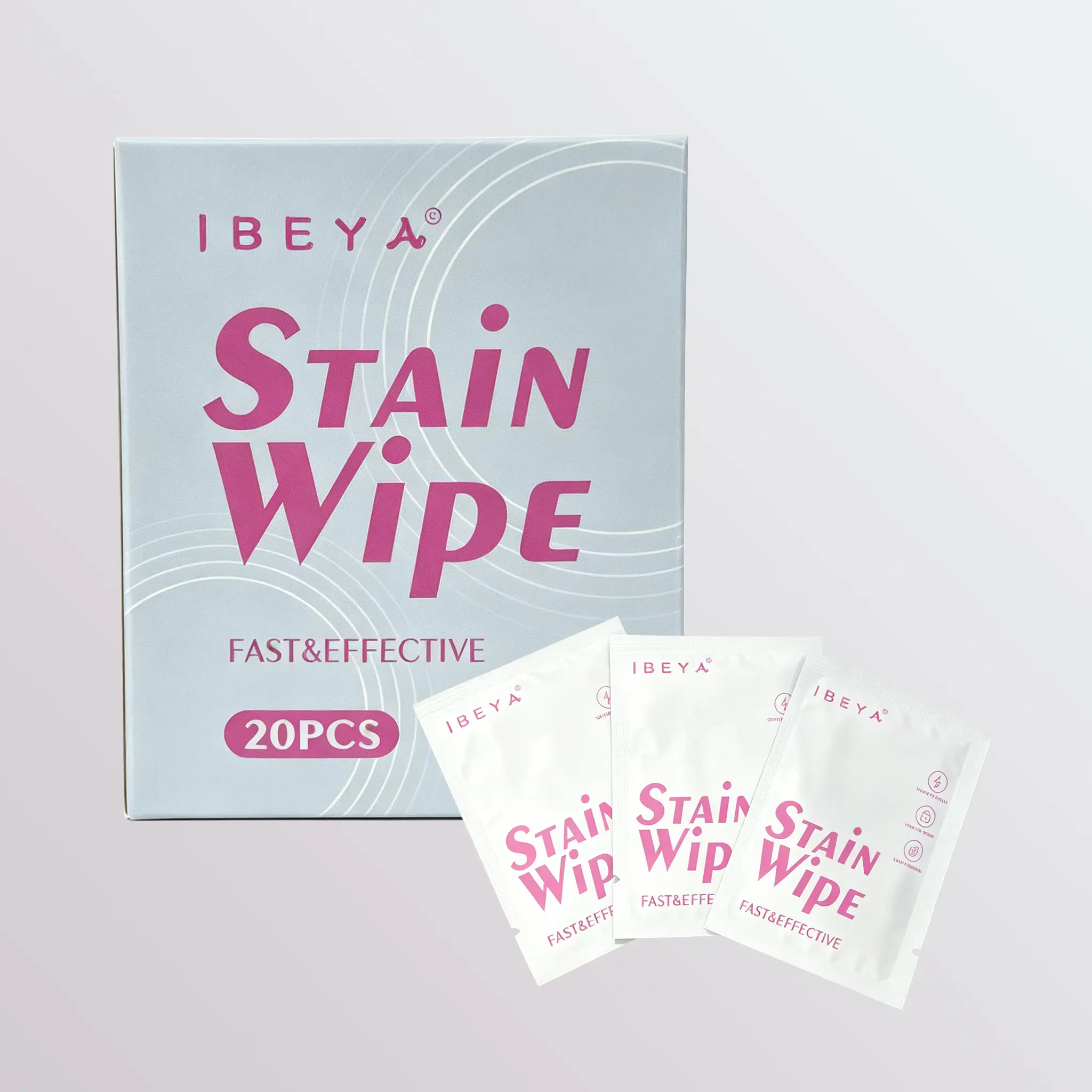 Stain Remover Wipes 20-pieces Individually Wrapped Fabric Cleaner | Stain Wipes Individually Wrapped for Dryer Clothes Washing Sink Kitchen Home Dorm College