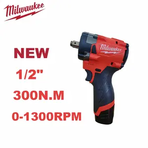 Milwaukee 300Nm 1/2" Impact Wrench for Mechanics & DIY Projects – Portable Cordless Power Tool with Fast Tightening, Variable Speed 0-1300 RPM, & Durable Build