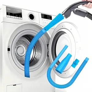 3in1 Dryer Vent Cleaning Kit with Stretchable Vacuum Hose Attachment - Universal Fit for Most Vacuums, Blue Lint Remover Tool​