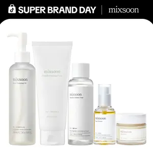 [mixsoon Official] Glass Skin Essential Skincare Routine Set - Vegan Cleanser, Foam, Moisturizer for Tired & Dehydrated Skin, Deep Glow & Smooth Care