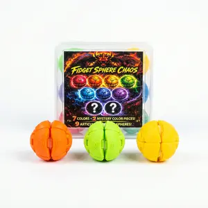 Zorble Fidget Ball 9PCS Articulated Fidget Ball Set,Fidget Sphere Chaos  Stress Relief  Desk Toys, Squeeze Hand Toy for Busy Hands, Anxiety Relief, Boredom Relief, Fidget Toy Gift for Kids Boys Girls Teens Adults, Colorful Desk Toy for Home School Office