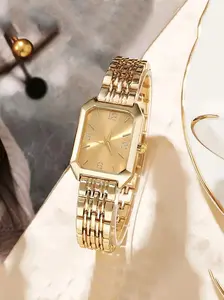 Women's Elegant Square Dial Quartz Watch, Fashionable Design, Perfect for Business Professionals, Women Watch For Daily Wear Versatile Accessory, Square Dial Wristwatch, Fashionable Watches
