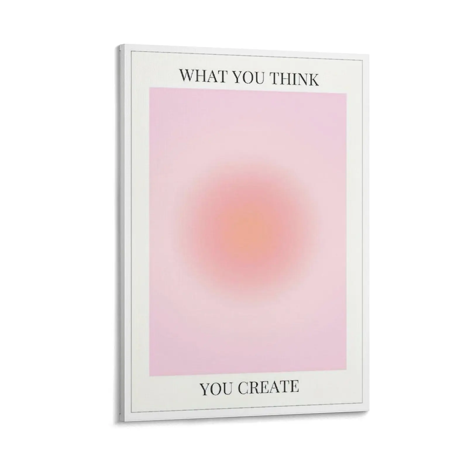 Colorful Abstract Aura Posters, Gradient Canvas Wall Art for Positive Energy, Trendy Y2K Aesthetic Decor in Pink Pastels Canvas Poster Bedroom Decor Sports Landscape Office Room Decor Gift Frames Ornaments Decoration Photo Artistic Print Frame-Style